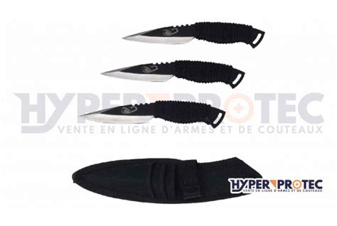 3 Couteaux De Lancer Perfect Point Black Spider