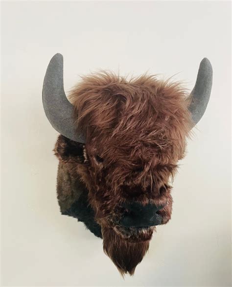 XL Buffalo Head Wall Mount Bison Faux Taxidermy Room Decor by Jojoboo ...