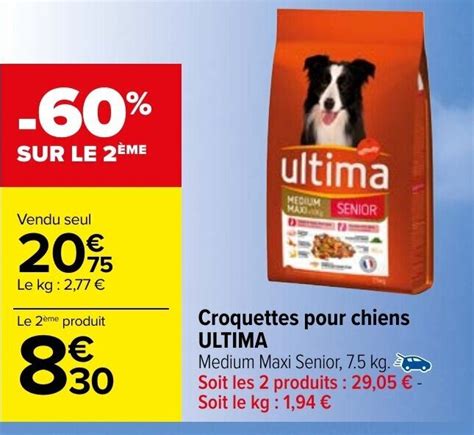 Promo Croquettes Pour Chiens Ultima Chez Carrefour