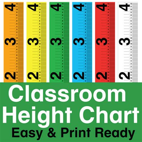 Classroom Height Charts Rulers - Classful