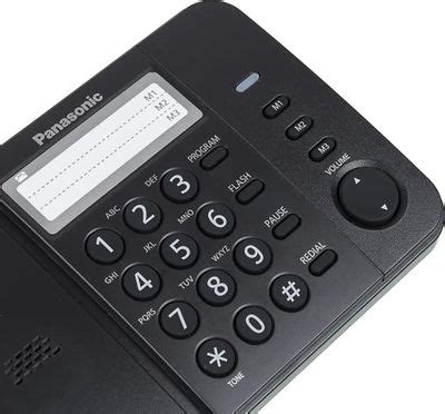 Проводной телефон Panasonic KX-TS2352RUB, черный – купить в Ситилинк ...