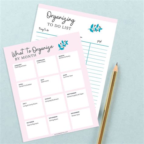 The Easy Home Organizing Schedule That Actually Works (with a FREE Printable Calendar) | Sunny ...