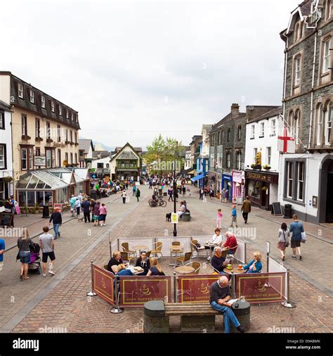 Keswick Town Centre Cumbria Lake District National Park Lakeland Uk