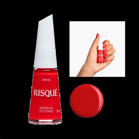 Esmalte Vermelho Risqué Nomes - Esmalte Risqué Cremoso Vermelho Felicidade 8ml Coty - FARMALIFE