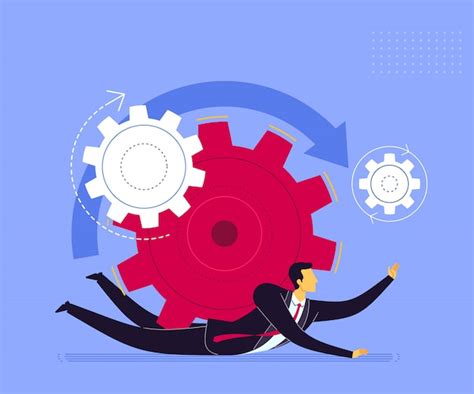 pressao da engrenagem vermelha vetor premium