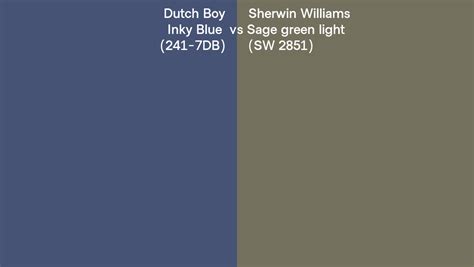 Dutch Boy Inky Blue Db Vs Sherwin Williams Sage Green Light Sw