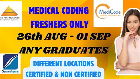 Medical Coding Jobs For Freshers Any Graduates Certified Non