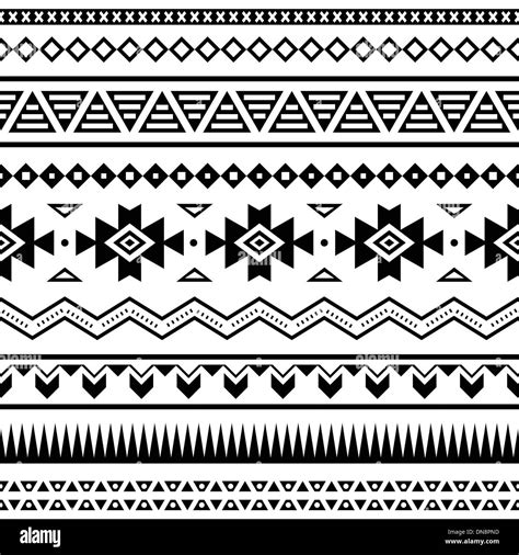 Aztec Mexican Seamless Pattern Stock Vector Image Art Alamy