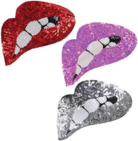 Amazon Special100 2 PC Large Red Lips Patches Iron On Patches Or