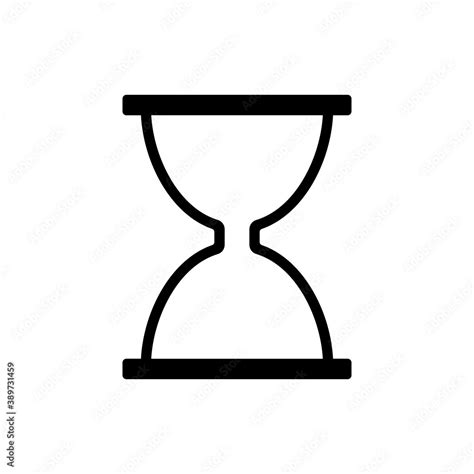 Empty hourglass simple icon. Clipart image isolated on white background. Stock Vector | Adobe Stock