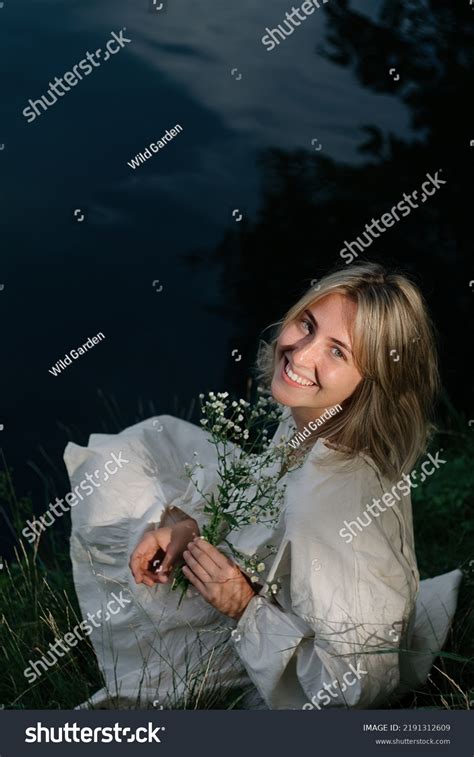 Happy Sensual Smiling Blonde Woman White Stock Photo 2191312609 Shutterstock