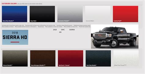 2024 Gmc Sierra Color Chart Printable Templates Free