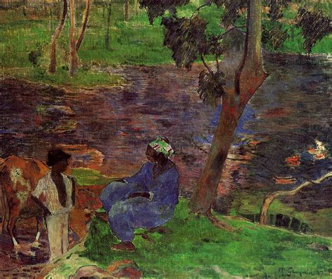 At The Pond Paul Gauguin Wikiart Org Encyclopedia Of Visual Arts