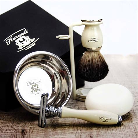 Complete Classic Men S Shaving Set With Black Badger Hair Etsy