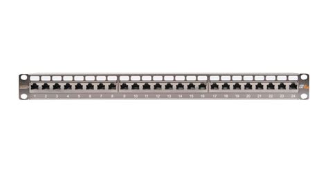 Nikomax STP patch panel cat 6a 24 port 19 1U árnyékolt NMC RP24SA2 1U MT