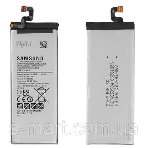 Аккумулятор EB-BN920ABE для Samsung N9200 Galaxy Note 5, Li-ion, 3,85 B ...
