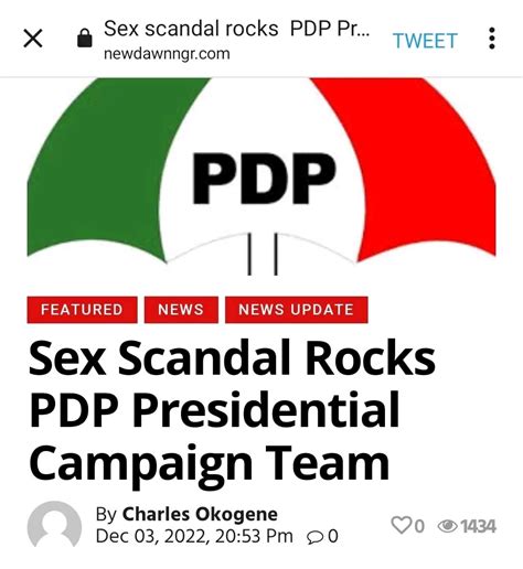 Sex Scandal Rocks Pdp Presidential Campaign Team Politics Nigeria