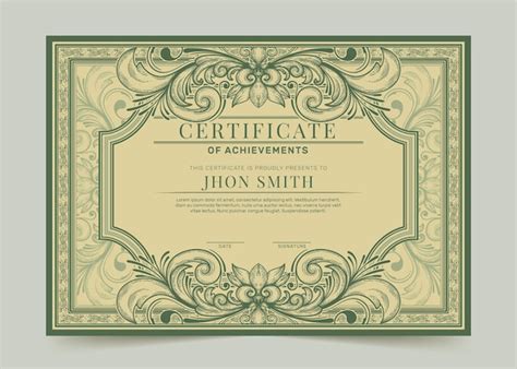 Vintage Certificate Template