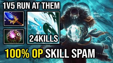 Unlimited Skill Spam 1v5 Run At Them 5300 HP Kunkka 100 Overpower