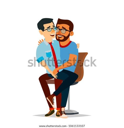 Gay Couple Vector Two Hugging Men Stock Vector Royalty Free Shutterstock