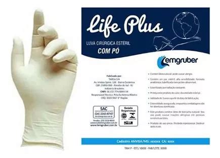 Luva Cir Rgica Est Ril Life Plus Lemgruber Kit Pares Mercadolivre