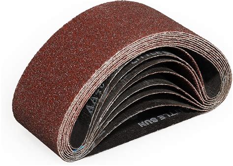 Sruhrak 75X457mm Abrasive Sanding Belt Set 8 Pack 40 Grits Sandpaper