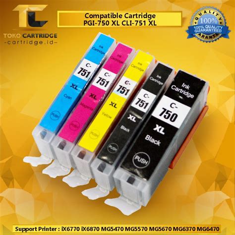 Jual Cartridge Tinta Compatible Canon Pgi750 Xl Cli751 Quality Refill