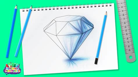 Como Desenhar Um Diamante F Cil Passo A Passo Tutorial Para