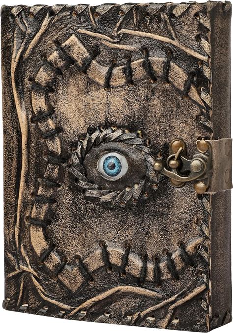 Hocus Pocus Book Of Spells Leather Journal Deckle Edge Paper Third Eye