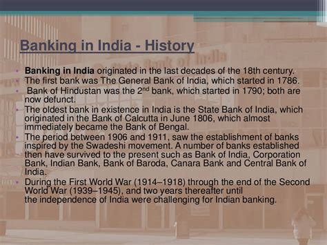 Evolution Of Bank In India