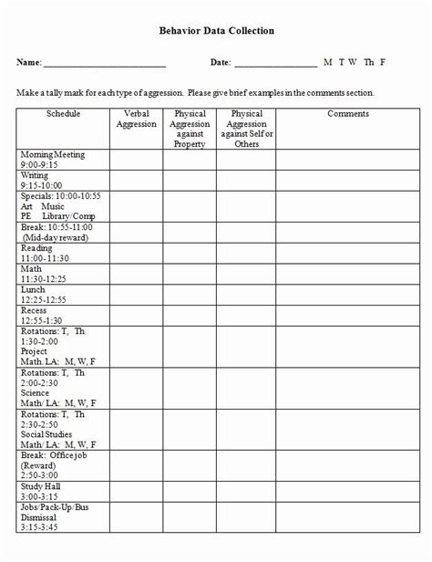 Data Collection Plan Template