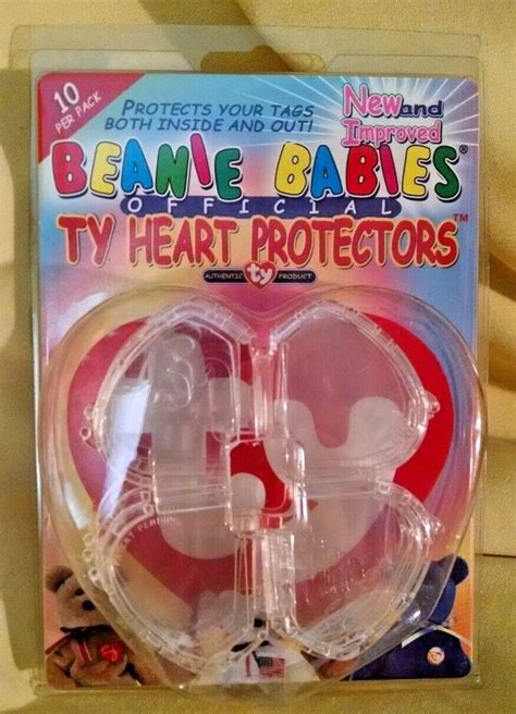 BEANIE BABIES HEART PROTECTORS NEW QTY 7 PLASTIC TAG OFFICIAL TY ...