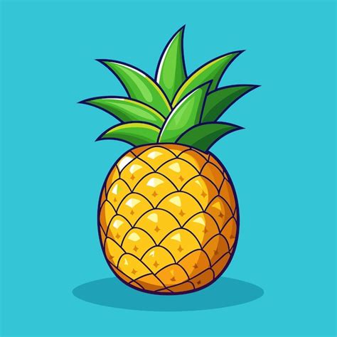 Tropical Pineapple Fruit Vector Graphic Artwork Premium Ai Generated Vector