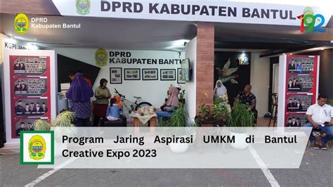 Jarimas Menjaring Aspirasi Masyarakat Umkm Di Bantul Creative Expo