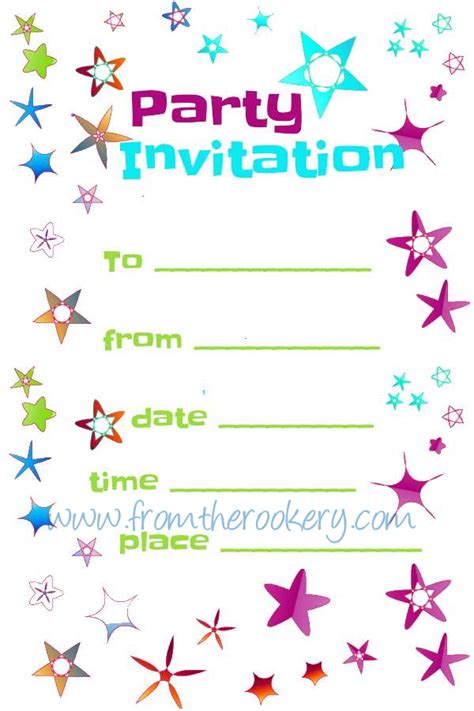 party invitations printable invitation templates worksheets