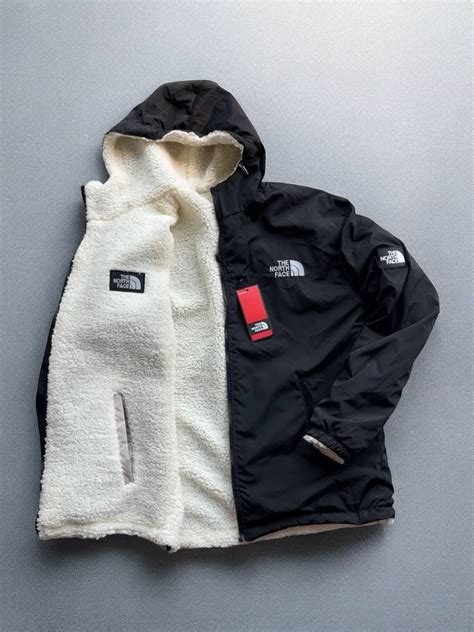 Куртка зимняя мужская The North Face Черная двухсторонняя курточка ТНФ ...
