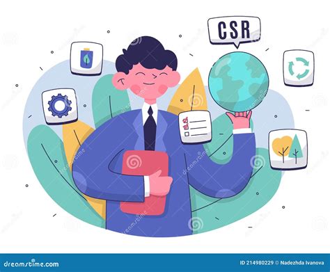 Hand Drawn Csr Concept Illustrated Vector Illustration Stock Vector