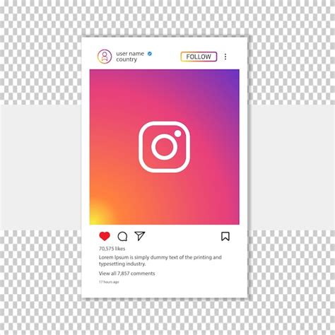 Instagram Post Png Zdj Cia Darmowe Pobieranie Na Freepik