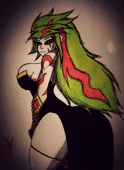 Rule 34 Ass Black Eyes Freddyker Green Hair Traditional Media