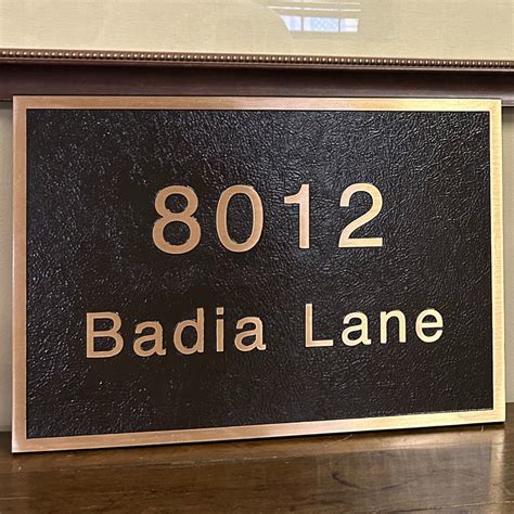 Custom Personalized Bronze Address Plaque | Randolph Rose Collection