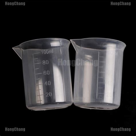 LHGC 2x 100mL 3 4oZ Clear Graduated Measuring Cup Jug Beaker Kitchen