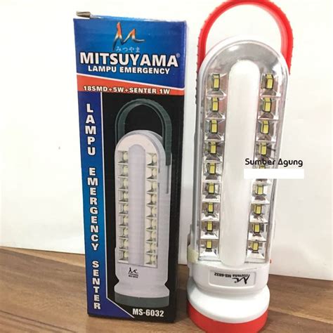 Jual Lampu Emergency Mitsuyama Ms Senter Led Banyak Neon Cas Batre