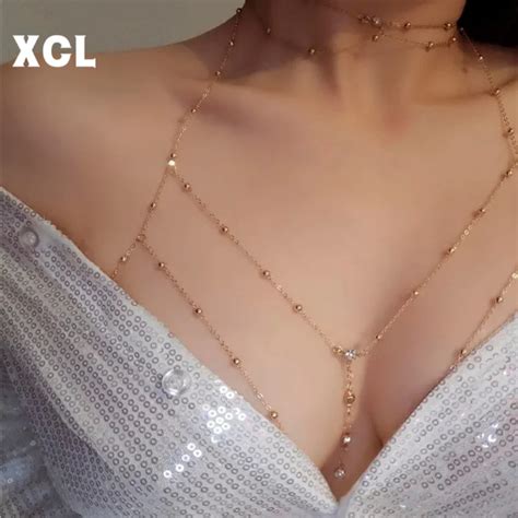 Lencer A Sexy De Verano Para Mujer Cadenas Corporales Accesorios De Atuendo De Festival Bikini