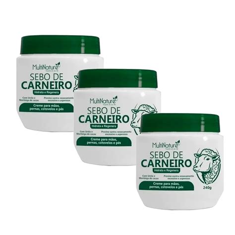 Kit 3 Creme Hidratante Sebo De Carneiro MultiNature 240g Submarino