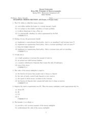 Macro Spring2013 Hw3 Solutions Drexel University Econ 202 Principle