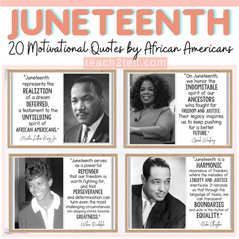 Juneteenth Motivational Quotes Bulletin Board Display Pride Juneteenth