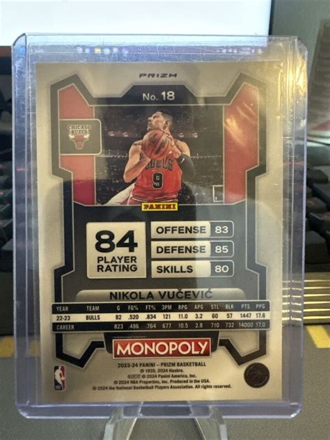 2023 24 Panini Prizm Monopoly Nikola Vucevic Pass Go Insert 18 Rare EBay