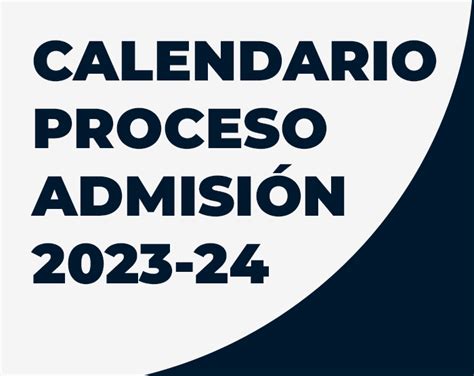 Calendario Proceso De Admisi N