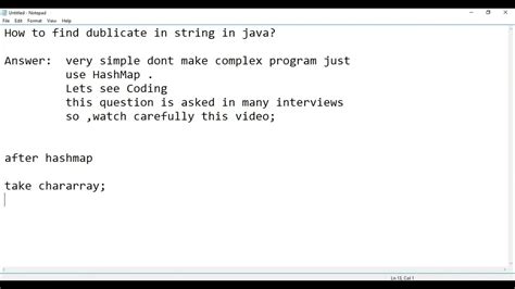 How To Count Duplicate Character In A String Using Java Youtube