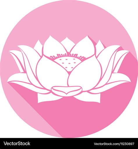 Lotus Flower Icon Royalty Free Vector Image Vectorstock